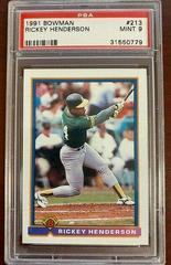 Rickey Henderson #213 Baseball Cards 1991 Bowman Prices