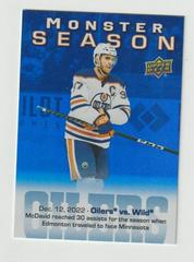 Connor McDavid #MS-29 Hockey Cards 2023 Upper Deck Monster Season Prices