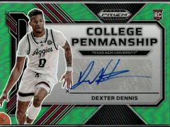 Dexter Dennis [Green] #CP-DXD Basketball Cards 2023 Panini Prizm Draft Picks College Penmanship Autographs Prices