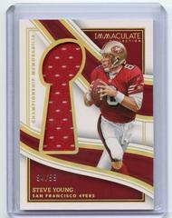 Steve Young #27 Football Cards 2023 Panini Immaculate Championship Memorabilia Prices