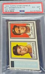Bill Monbouquette [Joe Torre] Baseball Cards 1962 Topps Stamp Panels Prices