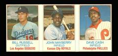 Cash, Mayberry, Russell [Hand Cut Panel] Baseball Cards 1975 Hostess Prices
