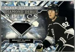 Brandt Clarke [Autograph Patch] Hockey Cards 2022 Upper Deck Black Diamond Debut Relics Prices