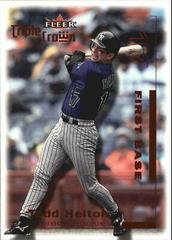 Todd Helton #8 Baseball Cards 2001 Fleer Triple Crown Prices
