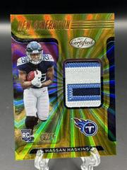 Hassan Haskins [Gold FOTL] Football Cards 2022 Panini Certified New Generation Jerseys Mirror Prices