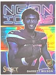 Garrett Wilson [Tie Dye] #NI-21 Football Cards 2022 Panini Select Neon Icons Prices