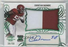 Christian Barmore [Green] #PA-CB1 Football Cards 2021 Leaf Trinity Patch Autographs Prices