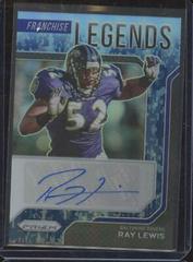 Ray Lewis [Navy Camo Prizm] #FLS-RL Football Cards 2021 Panini Prizm Franchise Legends Signatures Prices
