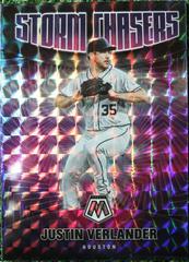 Justin Verlander #SC-18 Baseball Cards 2022 Panini Mosaic Storm Chasers Prices