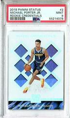 Michael Porter Jr. #2 Basketball Cards 2018 Panini Status Rookie Credentials Prices