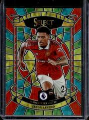 Jadon Sancho #21 Soccer Cards 2022 Panini Select Premier League Stained Glass Prices
