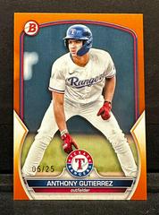 Anthony Gutierrez [Orange] #BD-100 Baseball Cards 2023 Bowman Draft Prices