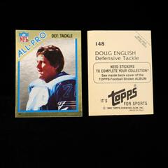 Doug English #148 Football Cards 1982 Topps Stickers Prices