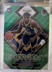 Moses Moody [Green Wave] Basketball Cards 2021 Panini Prizm Emergent Prices