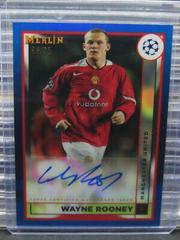 Wayne Rooney [Blue] #AC-WR Soccer Cards 2022 Topps Merlin Chrome UEFA Club Competitions Autographs Prices