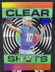 Justin Herbert [Green] Football Cards 2021 Panini Illusions Clear Shots Prices
