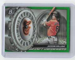 Jackson Holliday [Green] Baseball Cards 2023 Bowman Platinum Treasures in the Vault Prices