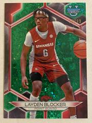 Layden Blocker [Green Mini-Diamond Refractor] #4 Basketball Cards 2023 Bowman Best University Prices