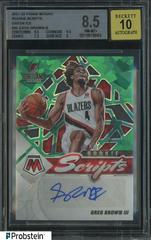 Greg Brown III [Green Ice] #RS-HB3 Basketball Cards 2021 Panini Mosaic Rookie Scripts Autographs Prices