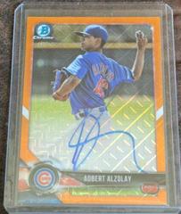 Adbert Alzolay [Orange Refractor] Baseball Cards 2018 Bowman Mega Box Chrome Autographs Prices
