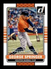 George Springer [Gold Press Proof] #93 Baseball Cards 2015 Donruss Prices