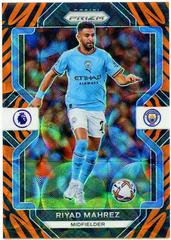 Riyad Mahrez [Choice Tiger Stripe] #10 Soccer Cards 2022 Panini Prizm Premier League Prices