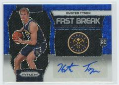 Hunter Tyson [Blue] #35 Basketball Cards 2023 Panini Prizm Fast Break Rookie Autograph Prices