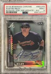 Austin Riley [Autograph] #BSU-AR Baseball Cards 2016 Bowman Chrome Scouts' Top 100 Update Prices