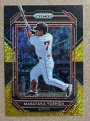 Masataka Yoshida [Black Gold Shimmer] #1 Baseball Cards 2023 Panini Prizm Prices