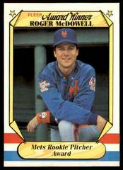 Roger McDowell #25 Baseball Cards 1987 Fleer Award Winners Prices
