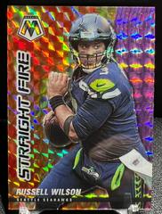 Russell Wilson [Purple] #SF5 Football Cards 2021 Panini Mosaic Straight Fire Prices