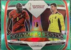 Romelu Lukaku, Thibaut Courtois [Green] Soccer Cards 2022 Panini Prizm World Cup Connections Prices