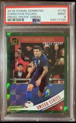 Christian Pulisic [Press Proof Green] #170 Soccer Cards 2018 Panini Donruss Prices