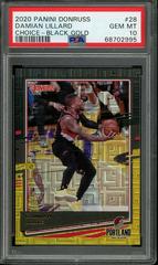 Damian Lillard [Choice Black Gold] #96 Basketball Cards 2021 Panini Donruss Prices