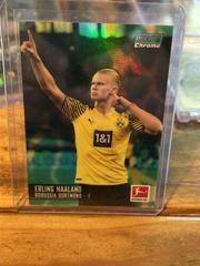 Erling Haaland [Green Yellow Refractor] Soccer Cards 2021 Stadium Club Chrome Bundesliga Prices