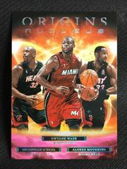 Alonzo Mourning, Shaquille O'Neal , Dwyane Wade [Pink] #24 Basketball Cards 2022 Panini Origins Nucleus Prices