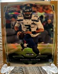 Russell Wilson [Hands at Waist Gold Refractor] Football Cards 2014 Topps Chrome Prices