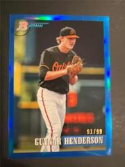 Gunnar Henderson [Chrome Prospect Blue] #112 Baseball Cards 2021 Bowman Heritage Prices