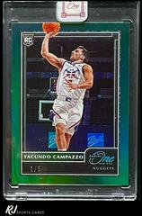 Facundo Campazzo [Green] #103 Basketball Cards 2020 Panini One and One Prices