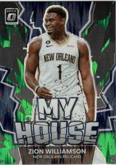 Zion Williamson [Green Shock] #20 Basketball Cards 2022 Panini Donruss Optic My House Prices