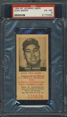Duke Snider Baseball Cards 1954 NY Journal American Prices