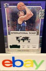 Dirk Nowitzki [Green Ice] Basketball Cards 2021 Panini Contenders International Ticket Prices