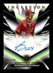 Brenner Cox #BPA-BC Baseball Cards 2023 Bowman Inception Autograph Prices