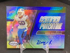 Greg Rousseau [Blue] #CPS-GR Football Cards 2022 Panini Certified Potential Signatures Prices