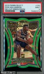 Zion Williamson [Die Cut Green Prizm] Basketball Cards 2019 Panini Select Prices