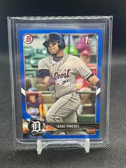 Isaac Paredes [Blue] Baseball Cards 2018 Bowman Paper Prospects Prices
