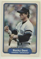 Bucky Dent #33 Baseball Cards 1982 Fleer Prices