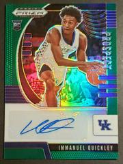 Immanuel Quickley [Green Prizm] Basketball Cards 2020 Panini Prizm Draft Picks Autographs Prices