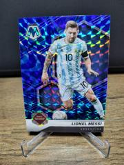 Lionel Messi [Reactive Blue] #10 Soccer Cards 2021 Panini Mosaic Road to FIFA World Cup Prices