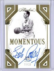 Bob Cousy [Gold] #47 Basketball Cards 2022 Panini Flawless Momentous Autograph Prices